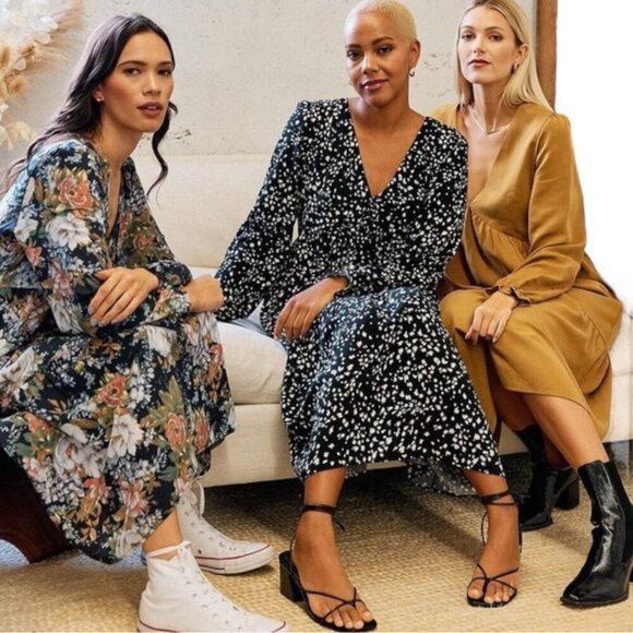 Park & Fifth Dress Size XS Black and White Midi - Picture 3 of 16